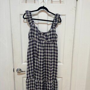 Blue gingham dress